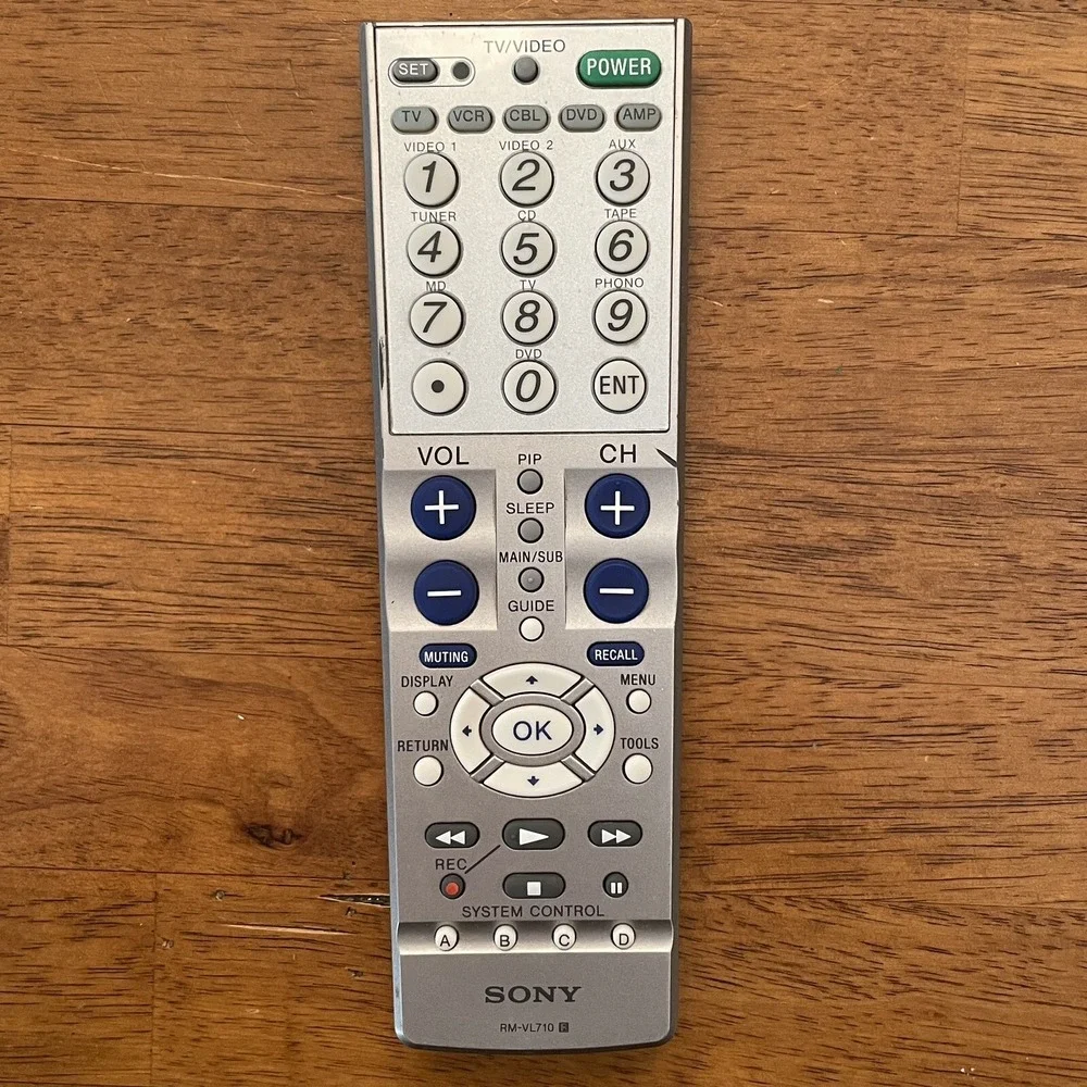 Sony RMVL710S 5-Device Universal Remote‎ Control replacement